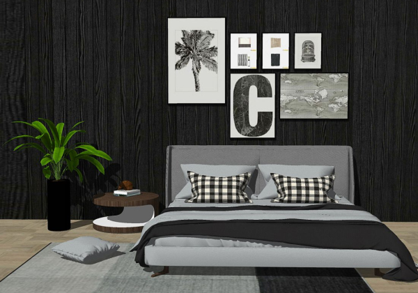Bed Sketchup  by Cuong CoVua scaled