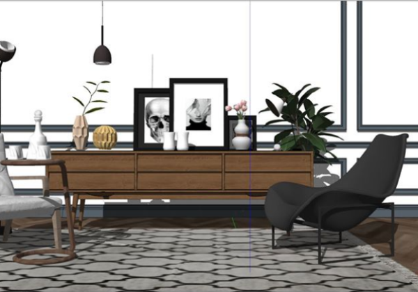 Livingroom Scene Sketchup  by CuongCovua