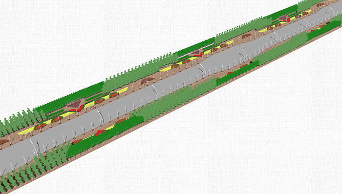 Street design, Urban landscape library, Trees 