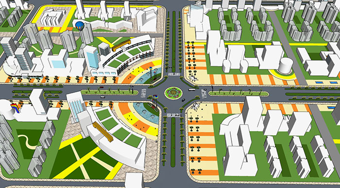 Street design, Urban landscape library, Trees 