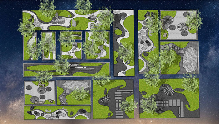 Street design, Urban landscape library, Trees 