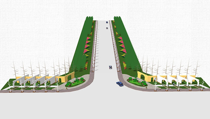Street design, Urban landscape library, Trees 