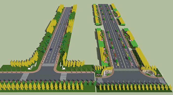 Street design, Urban landscape library, Trees 