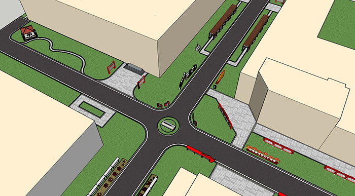 Street design, Urban landscape library, Trees 