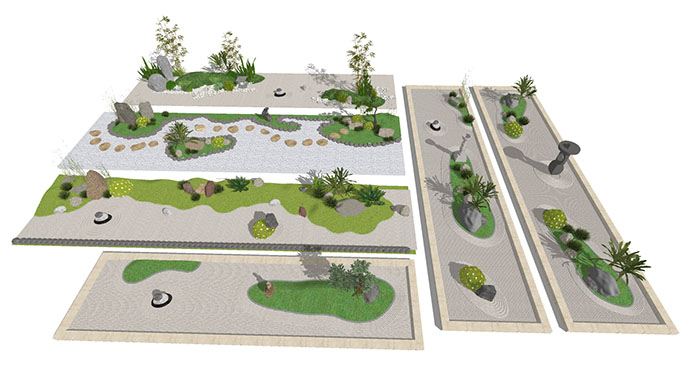 Street design, Urban landscape library, Trees 