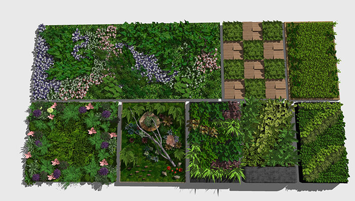 Urban landscape library, Trees 