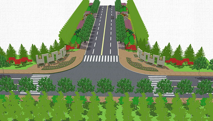 Street design, Urban landscape library, Trees 