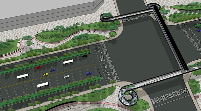 Street design, Urban landscape library, Trees 