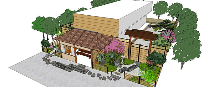 Garden landscape library, Trees 