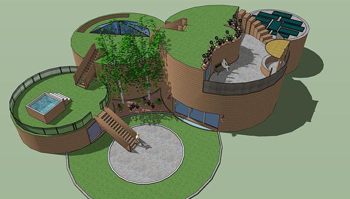 Garden landscape library, Trees 