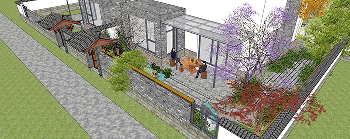 Garden landscape library, Trees 