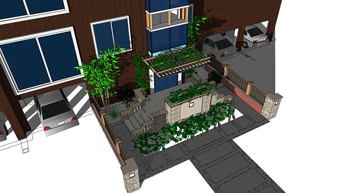 Garden landscape library, Trees 