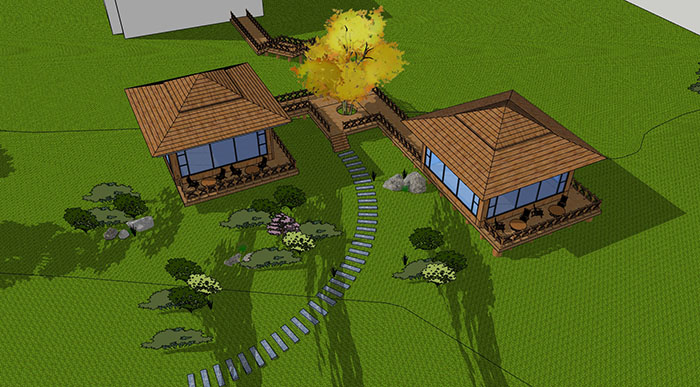 Garden landscape library, Trees 