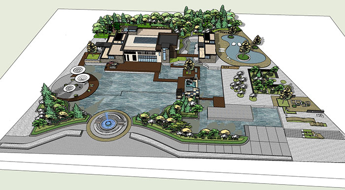 Garden landscape library, Trees 