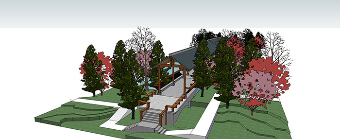 Garden landscape library, Trees 