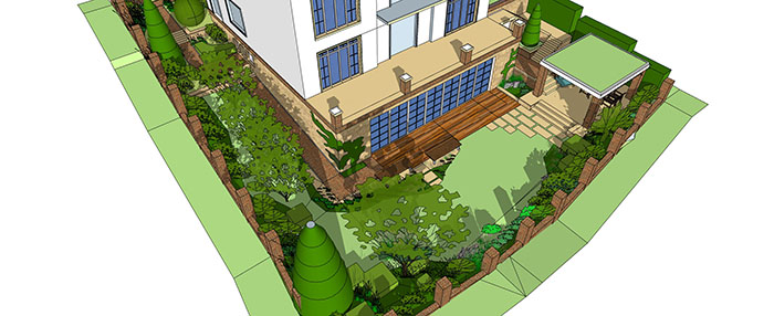 Garden landscape library, Trees 