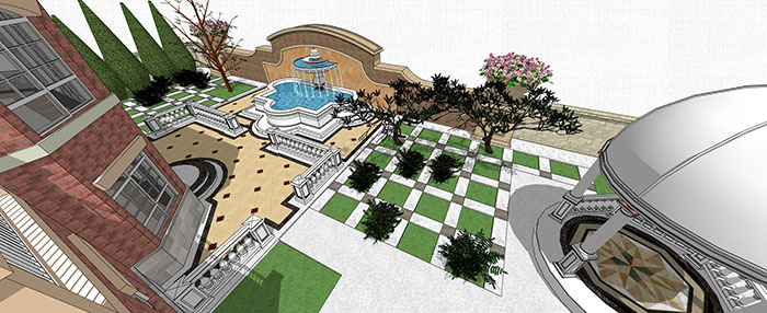 Garden landscape library, Trees 