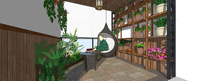 Garden landscape library, Trees 