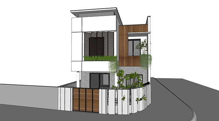 Adjacent houses, Townhouse design model 