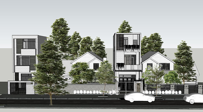 Adjacent houses, Townhouse design model 