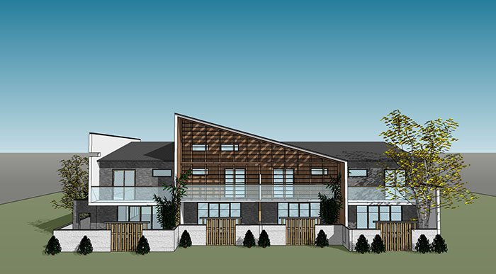 Adjacent houses, Townhouse design model 