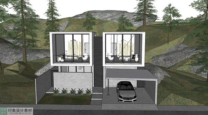 Adjacent houses, Townhouse design model 