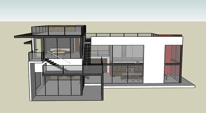 Adjacent houses, Townhouse design model 