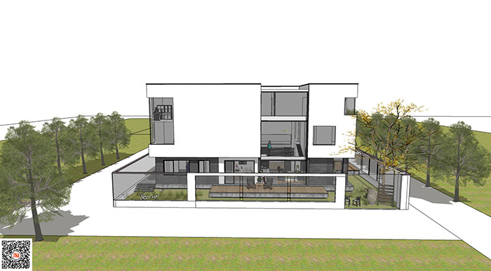 Adjacent houses, Townhouse design model 