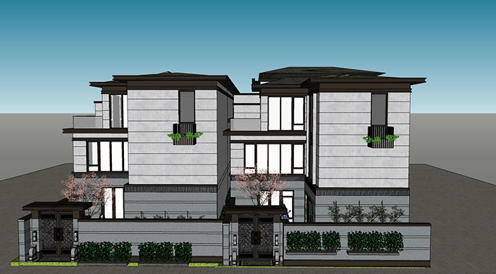 Adjacent houses, Townhouse design model 