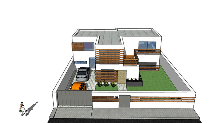 Adjacent houses, Townhouse design model 