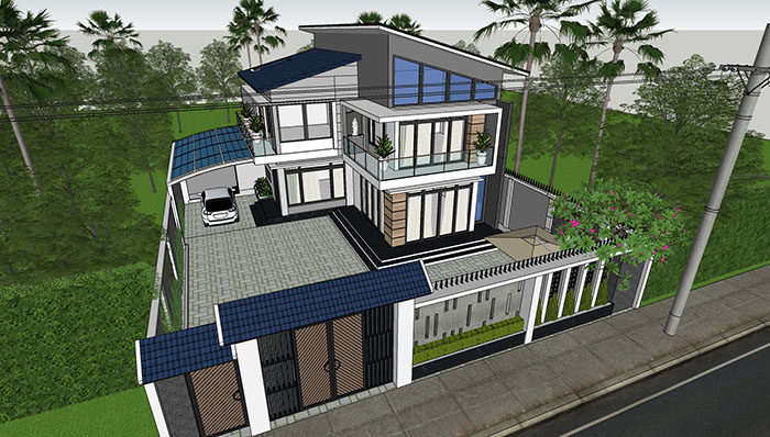 Adjacent houses, Townhouse design model 