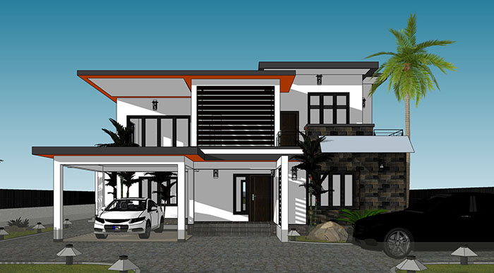 Adjacent houses, Townhouse design model 