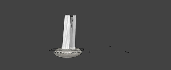Small landscape garden design model