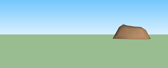 Small landscape garden design model