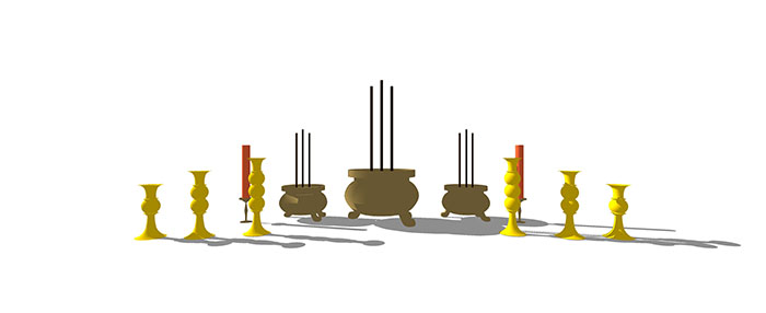 Small landscape garden design model