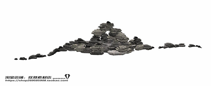 Small landscape garden design model