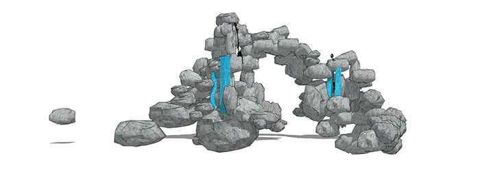 Small landscape garden design model