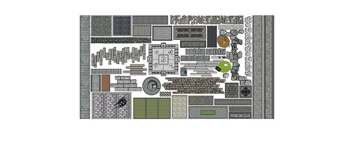 Small landscape garden design model