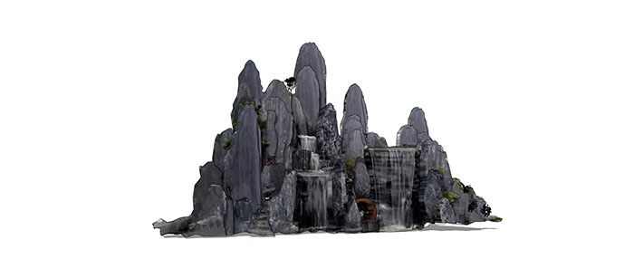 Small landscape garden design model