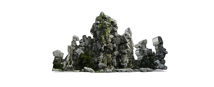 Small landscape garden design model