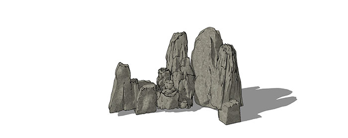 Small landscape garden design model