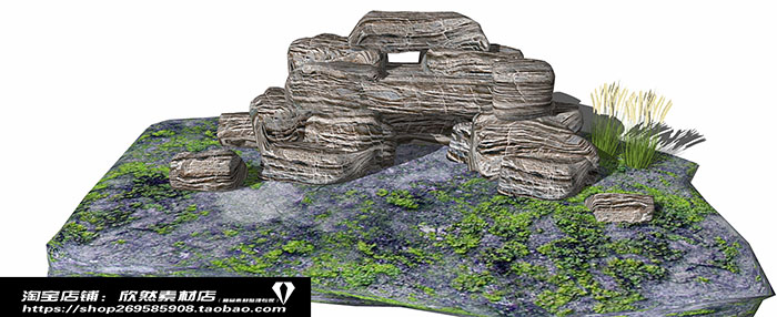 Small landscape garden design model