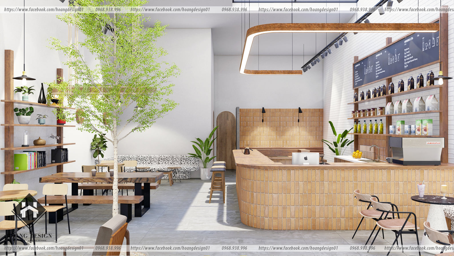 Interior Coffee Sketchup  by Hoang Hung 1