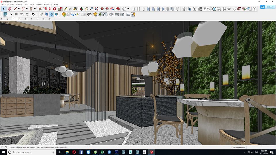 Coffee room Scene Sketchup  by CuongCoVua 1