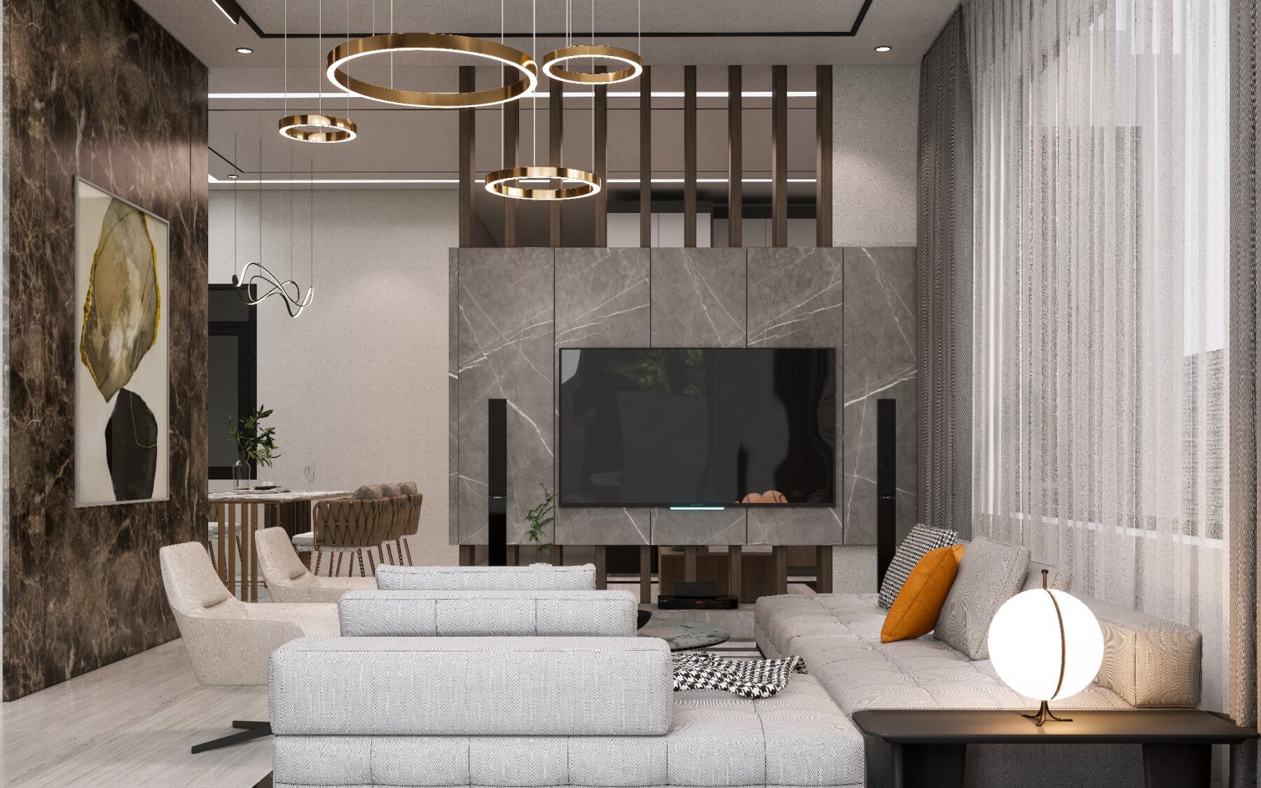  Living Room Kitchen Interior Sketchup File