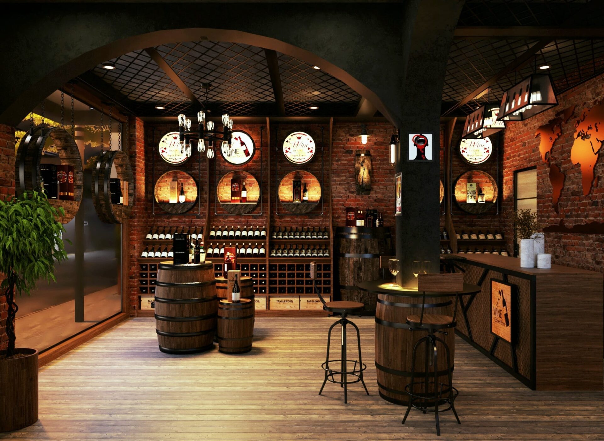  Wine Showroom Interior Sketchup  by Hoang Linh 1