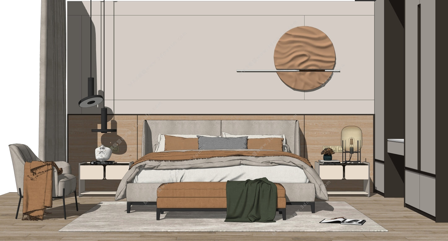 Bedroom Scene Sketchup  by Cuong Covua