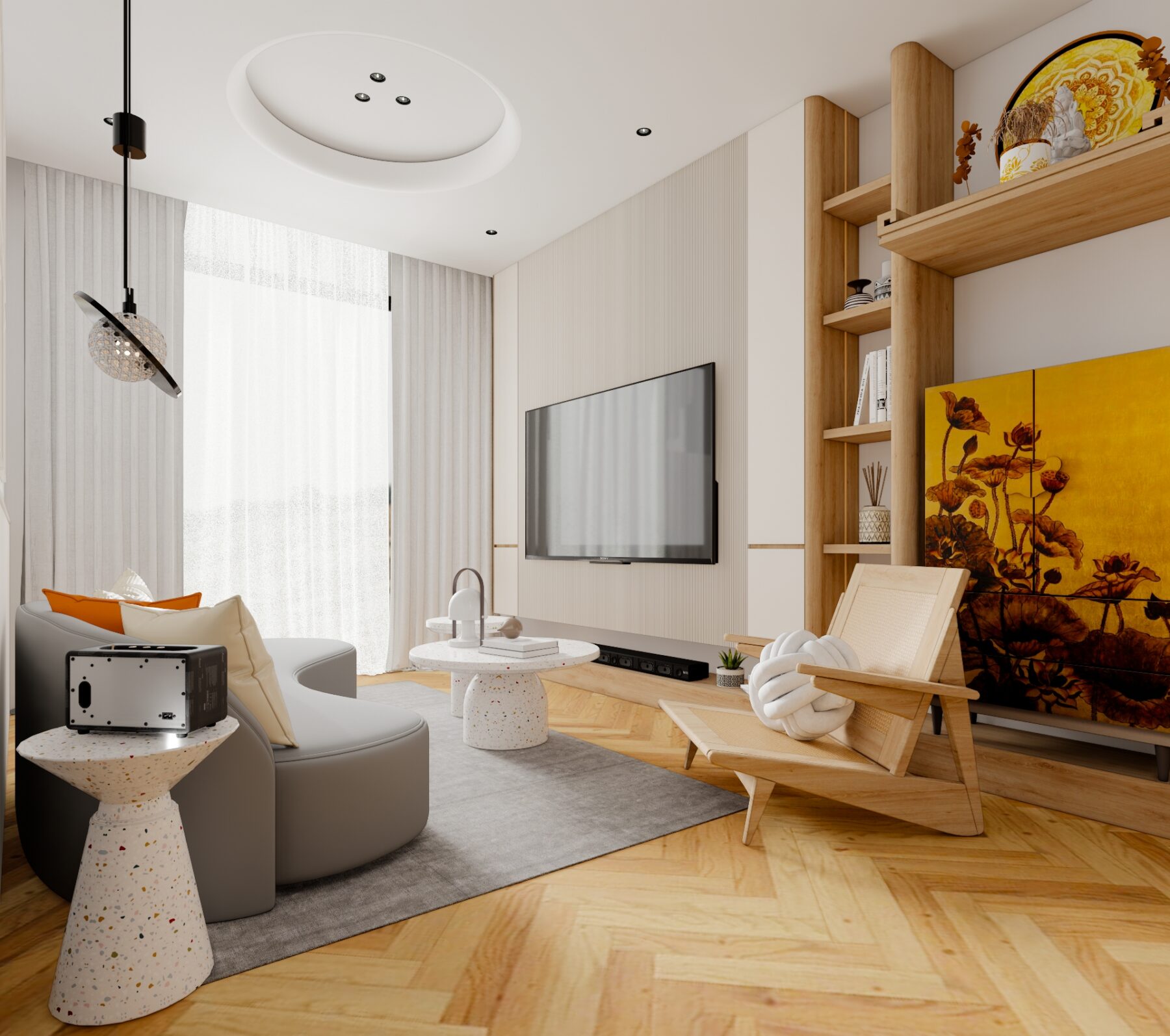  Living Room Interior Sketchup File