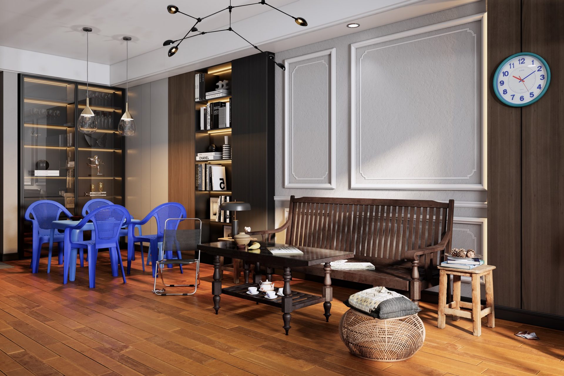 Living Room Scene Sketchup  by Thoai Tran 1