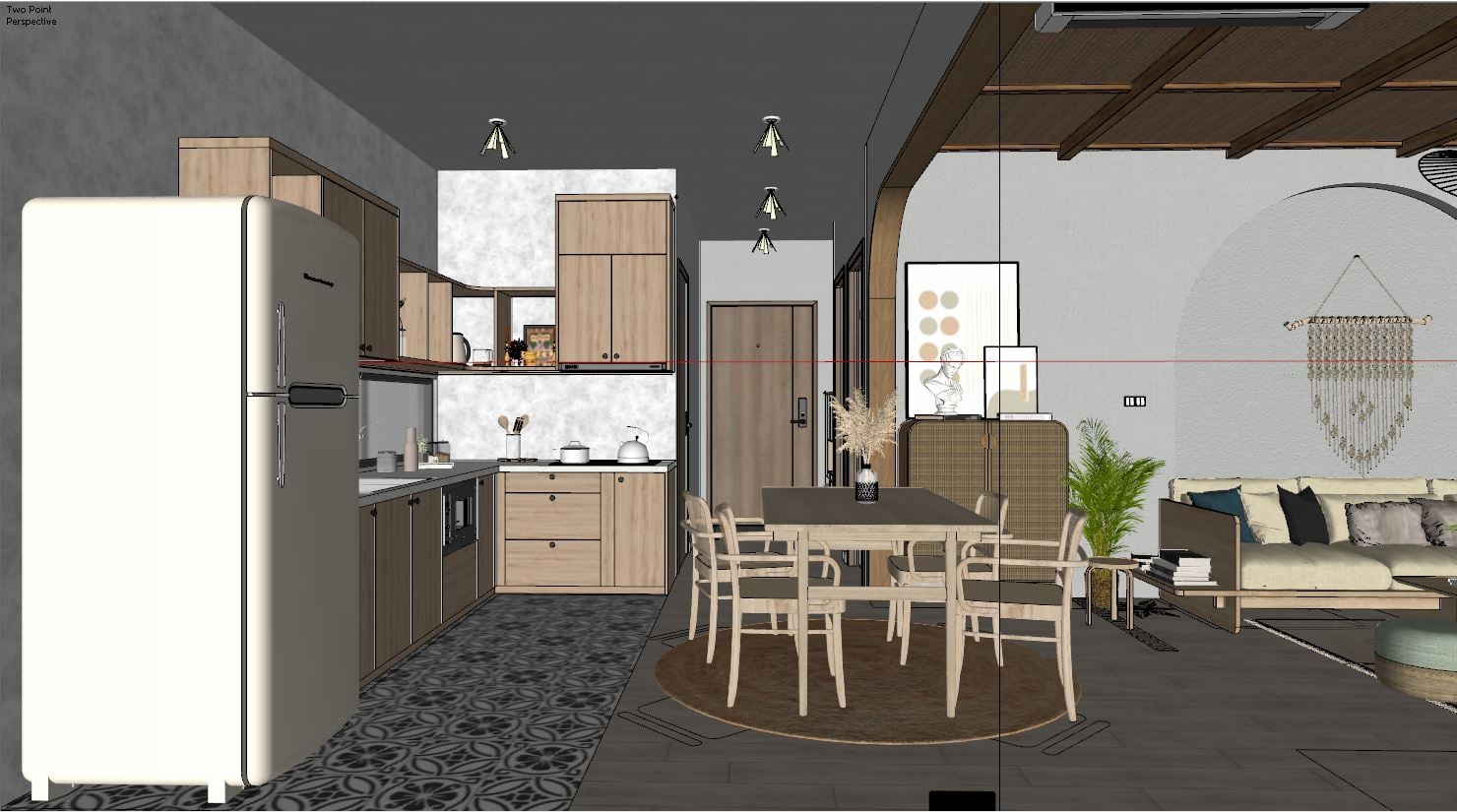 Interior Apartment Sketchup  1